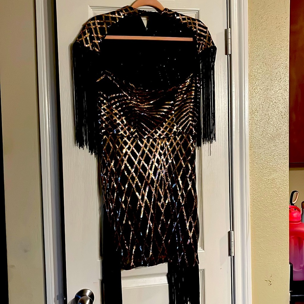 Rose Gold and Black Dress